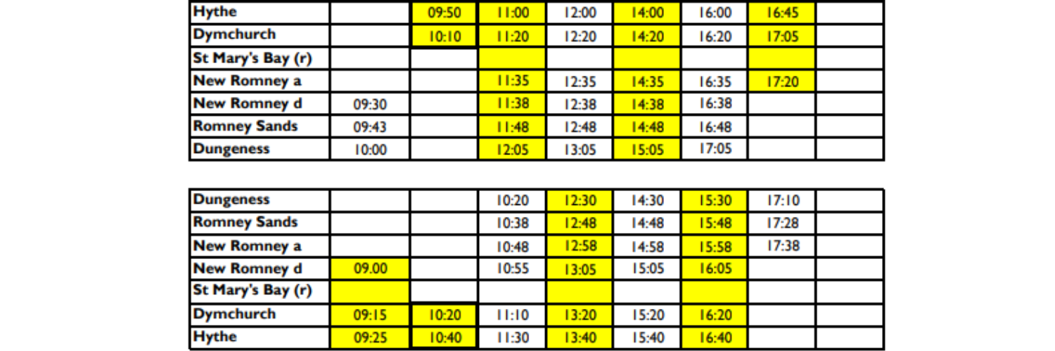 High Fire Risk Timetable 2025